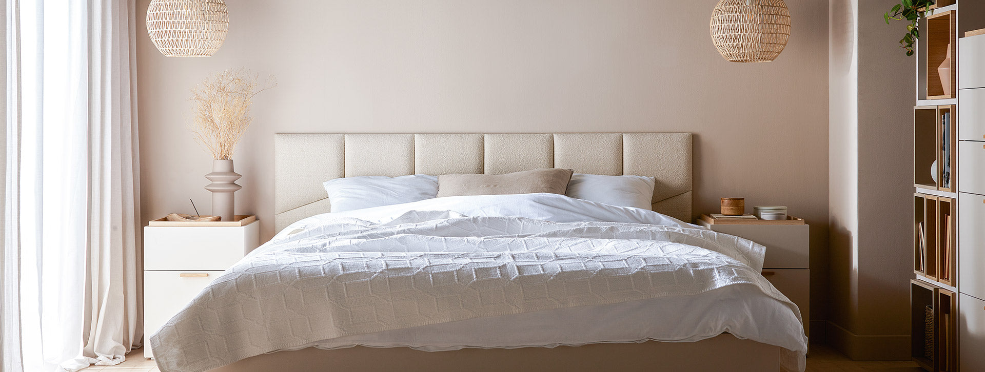 Set paneli tapicerowanych Geo duży Soform kremowy boucle