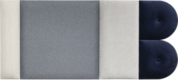 Set paneli tapicerowanych średni Soform granatowo-szary