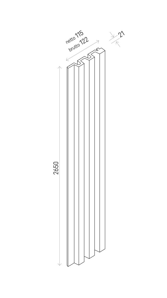 Panel Linerio M PLUS-Line Black
