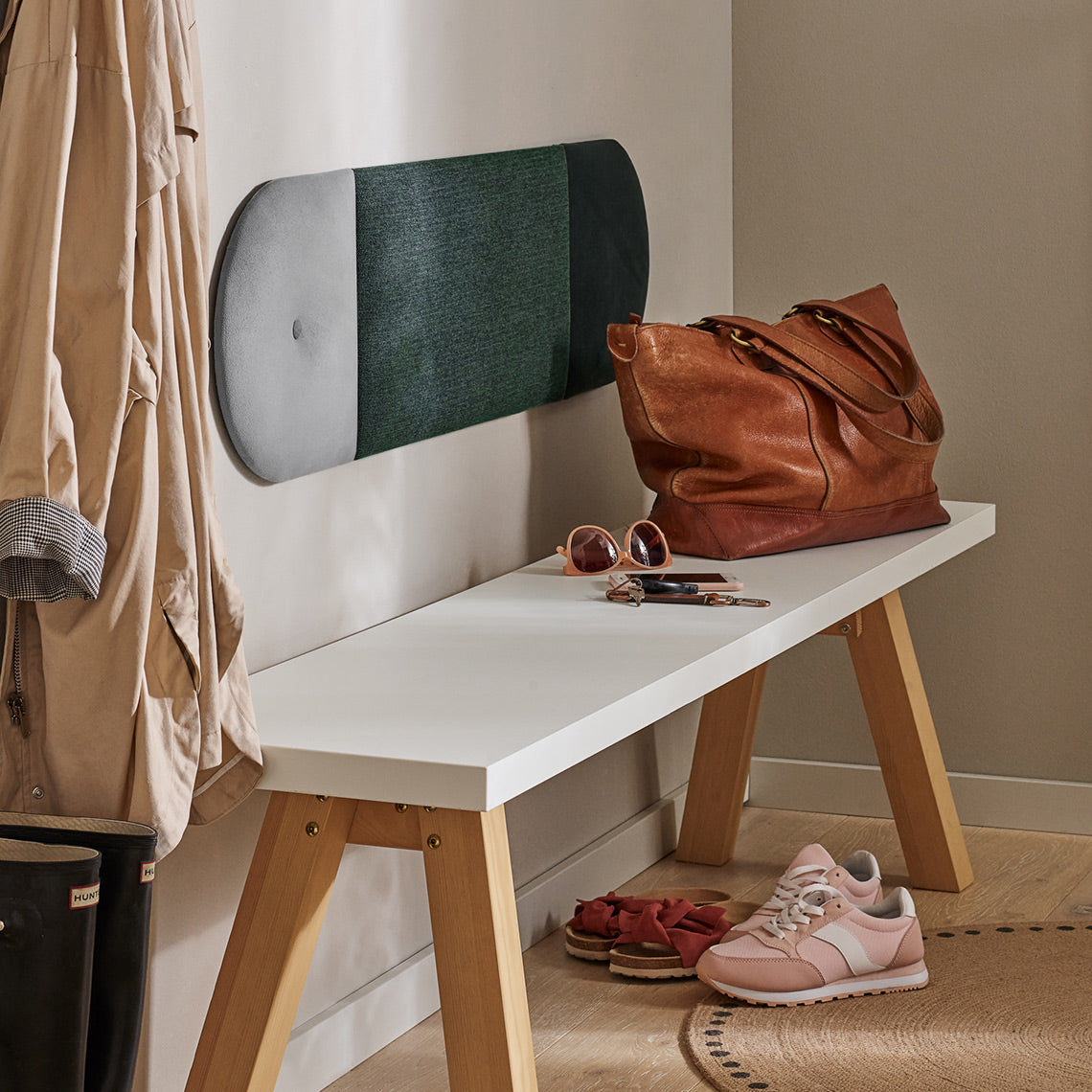 Set paneli tapicerowanych mały Soform zielono-szary